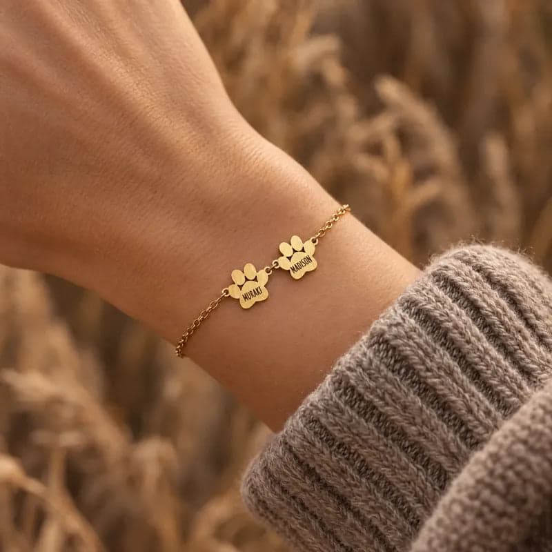 Il Bracciale Zampa d’Amore – Inciso con il suo nome