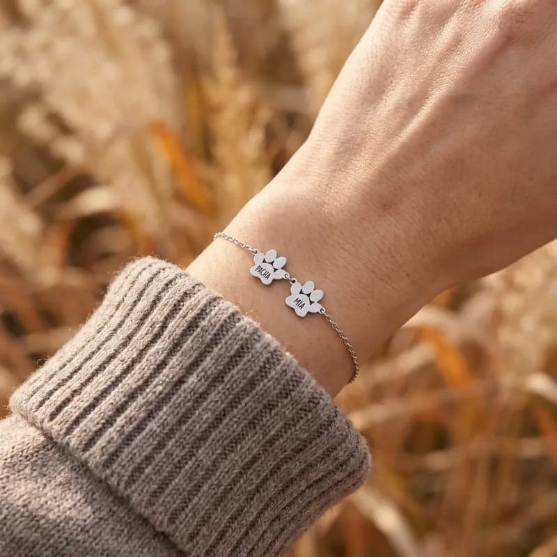 Il Bracciale Zampa d’Amore – Inciso con il suo nome