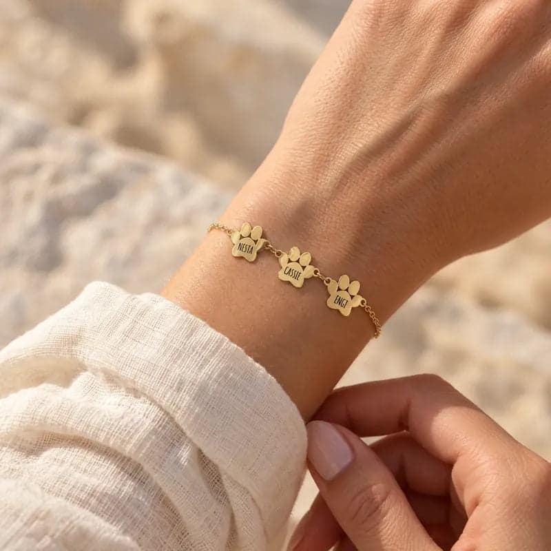 Il Bracciale Zampa d’Amore – Inciso con il suo nome