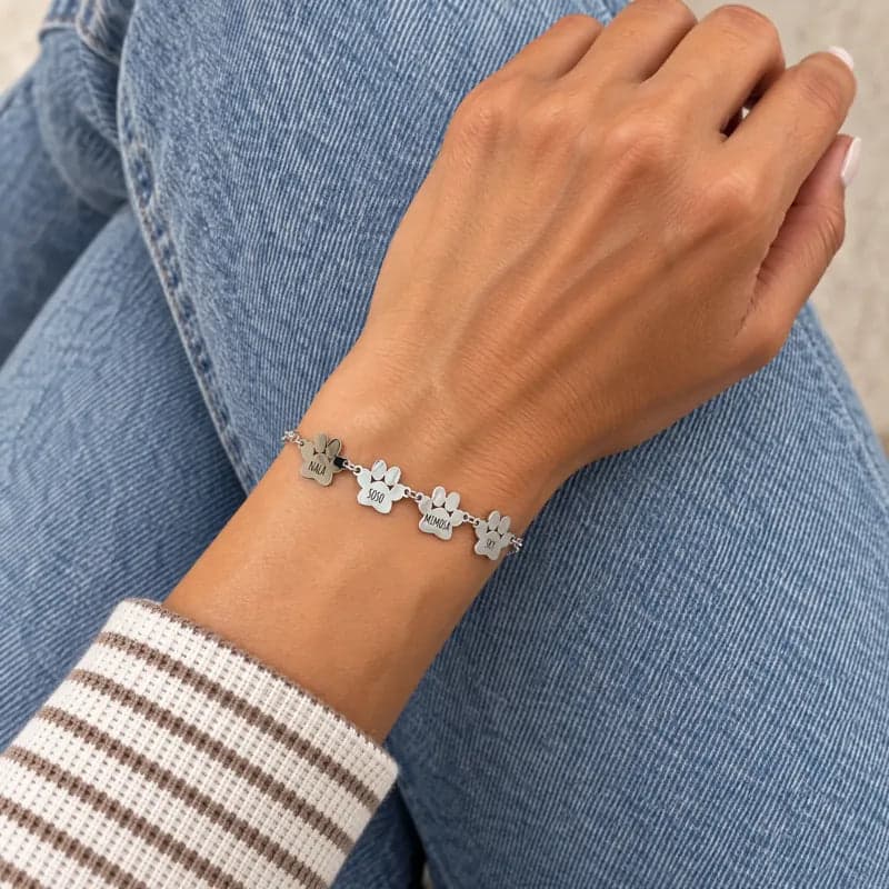 Il Bracciale Zampa d’Amore – Inciso con il suo nome