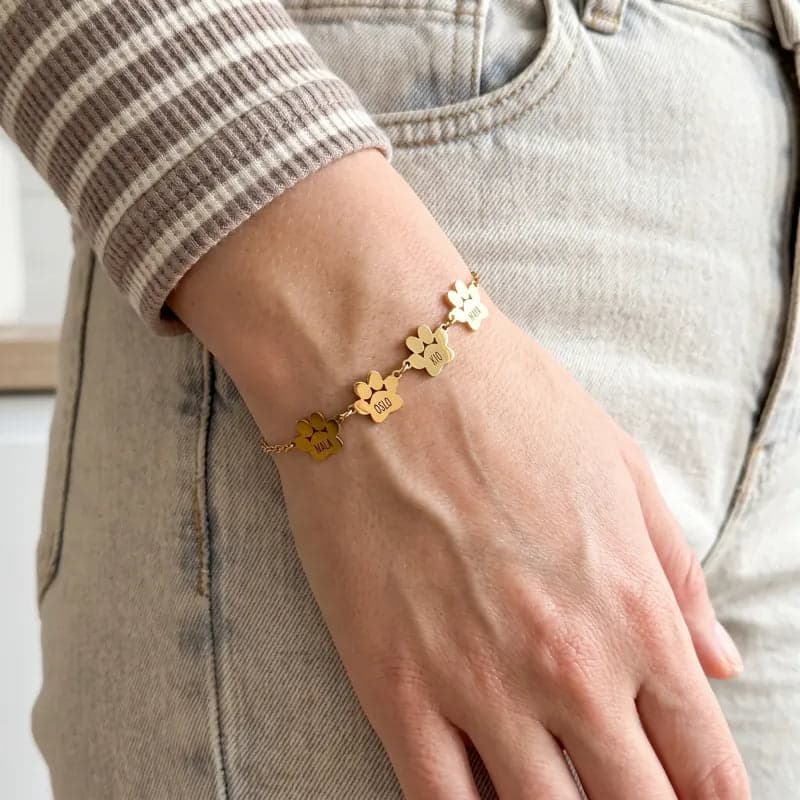 Il Bracciale Zampa d’Amore – Inciso con il suo nome